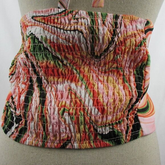 Eloquii Halter Top Ruched Boho Festival Size 20 New $64 70's Groovy Y2K - Picture 7 of 10